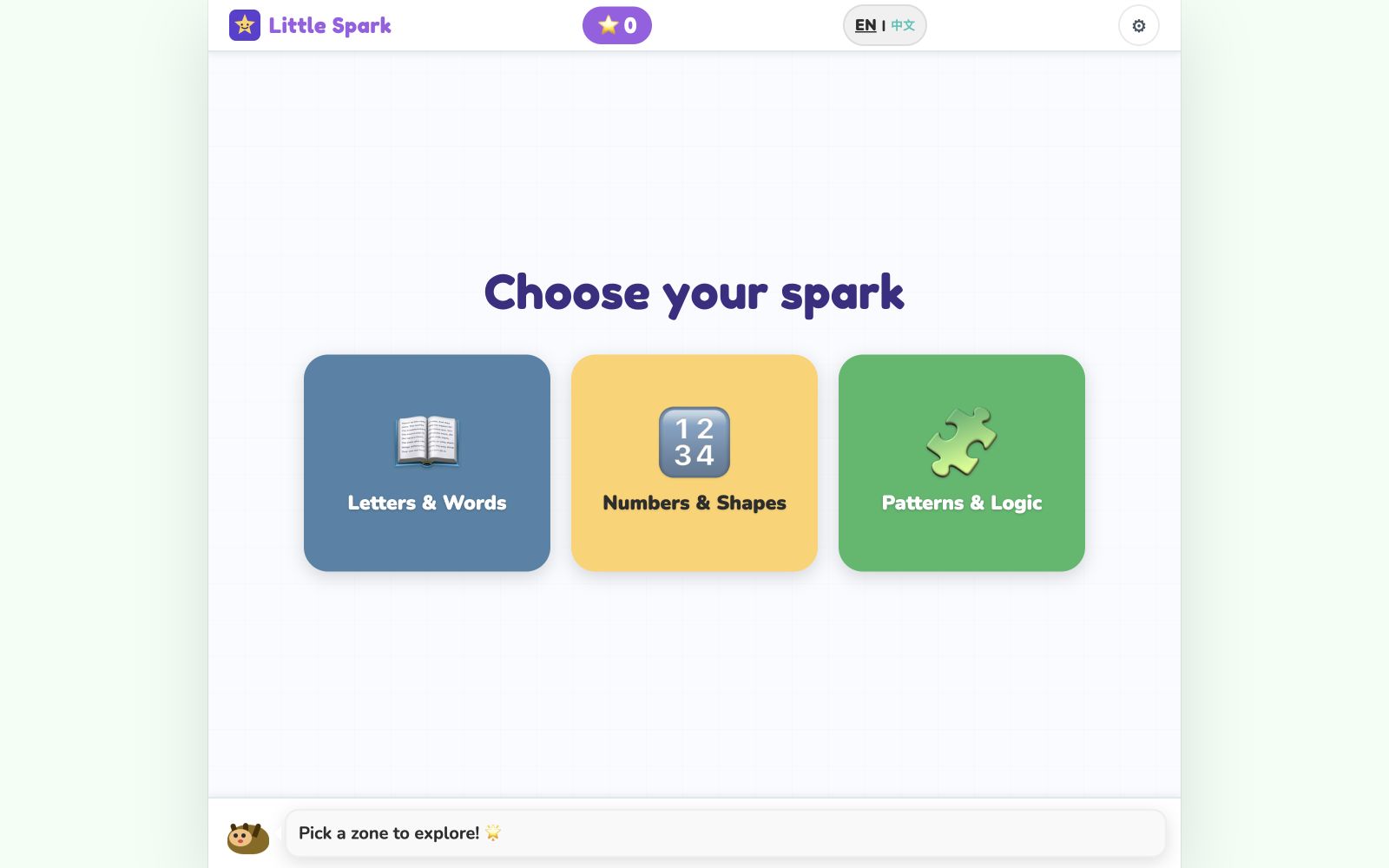 Little Spark Bilingual Learning Game